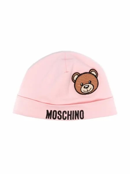 Moschino Kids шапка бини с логотипом Teddy Bear