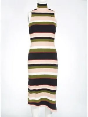 RACHEL ROY Женское бежевое вязаное платье-свитер миди без рукавов с асимметричным подолом S