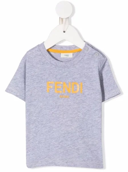 Fendi Kids футболка с логотипом