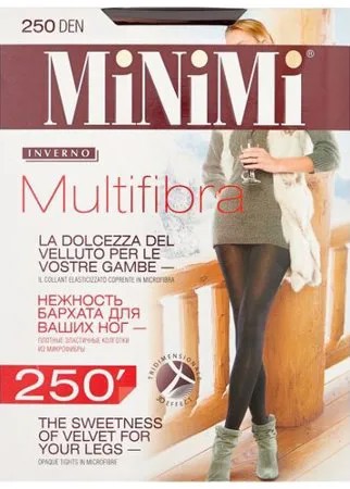 Колготки MiNiMi Multifibra 250 den, размер 5-XL, moka (коричневый)