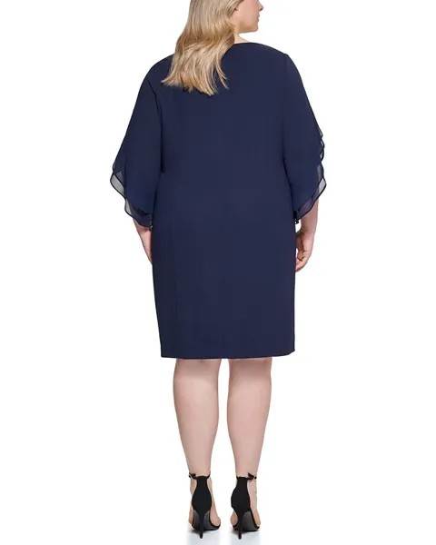 Платье DKNY Plus Size Sheath Dress, темно-синий