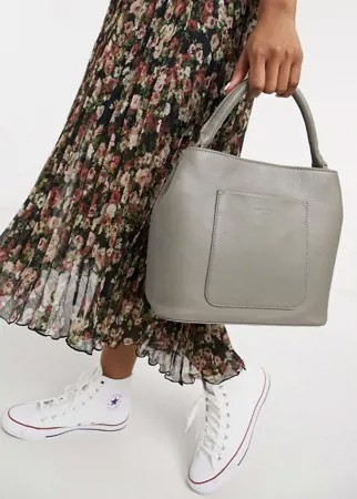 Серая сумка-шоппер с длинным ремешком Paul Costelloe-Коричневый цвет