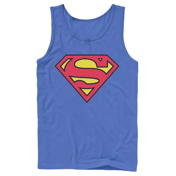 Мужская классическая майка с логотипом на груди и логотипом DC Comics Superman