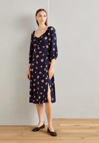 Летнее платье Sweetheart Midi Marks & Spencer, цвет navy mix