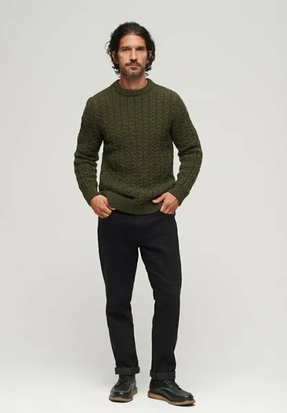 Джемпер CABLE CREW NECK  Superdry, хаки