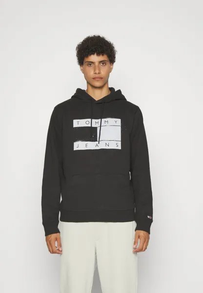 Толстовка FLAG SPRAY HOODIE UNISEX Tommy Jeans, черный