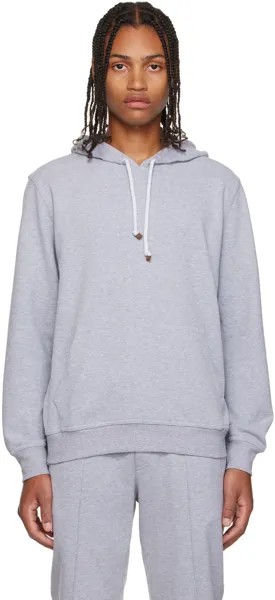 Серая худи с кулиской Brunello Cucinelli