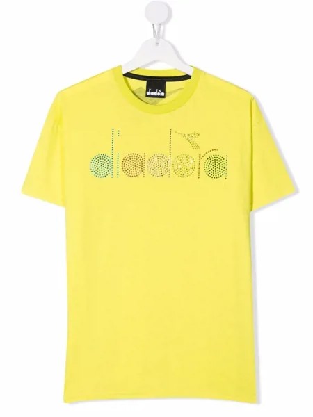 Diadora Junior футболка с логотипом из страз