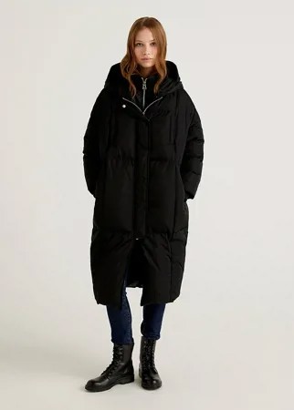 Пуховик-пальто женский United Colors of Benetton 20A_2GG3536B4 черный 44-46