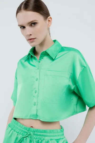 Рубашка женская Incity 1.1.1.23.01.04.02395 зеленая M