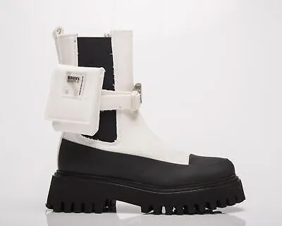 Женские парусиновые ботинки BRONX Groov-Y Chelsea Off White Black Lifestyle Shoes Ботинки