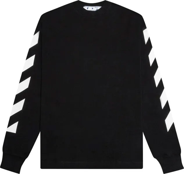 Футболка Off-White Diag Printed T-Shirt 'Black/White', черный