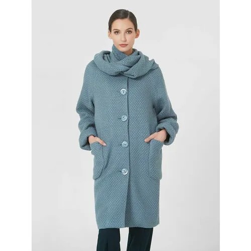 Пальто реглан Lo, размер 44, бирюзовый