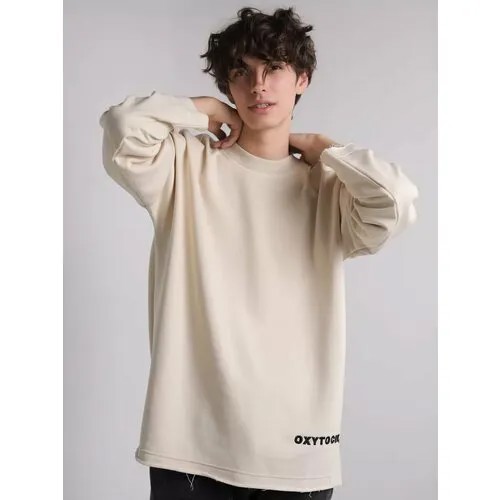 Свитшот OXYTOCINE Demi, размер oversize, , молочный