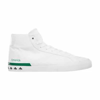 Emerica Omen HI Sneakers (White/Green) Мужские высокие кеды для скейтбординга