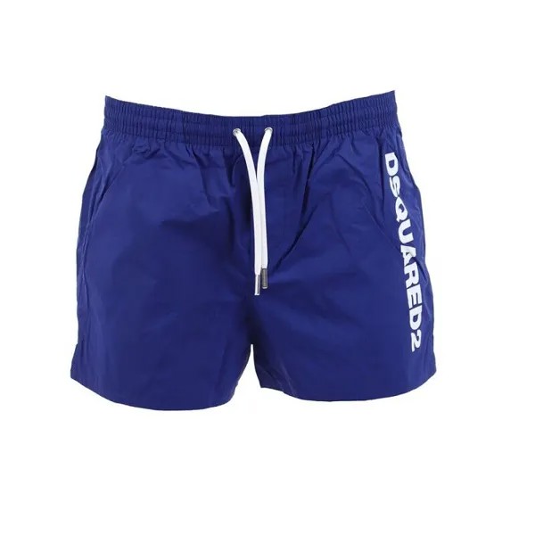 Костюм мужской Dsquared2 Shorts D2 Boxer Shorts Sea Blue with Logo White