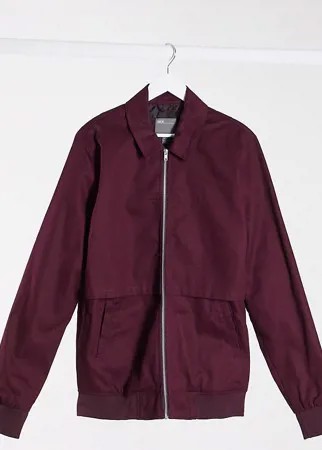 Бордовая куртка Харрингтон ASOS DESIGN Tall-Красный