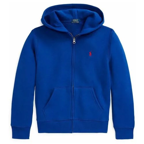 Худи Polo Ralph Lauren, силуэт свободный, средней длины, трикотажное, утепленное, размер XL, синий