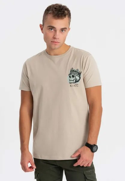 Футболка с принтом Ombre, цвет beige