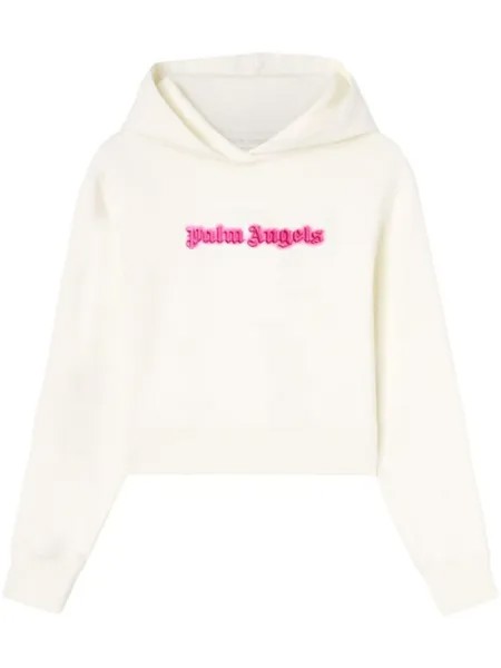 Palm Angels худи с логотипом, белый