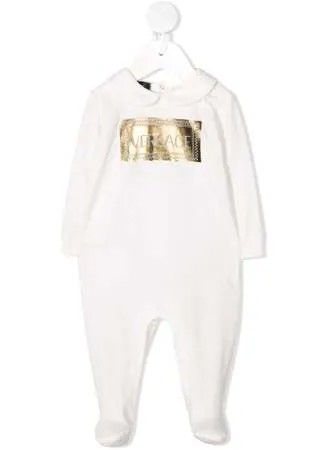 Versace Kids пижама с логотипом и длинными рукавами