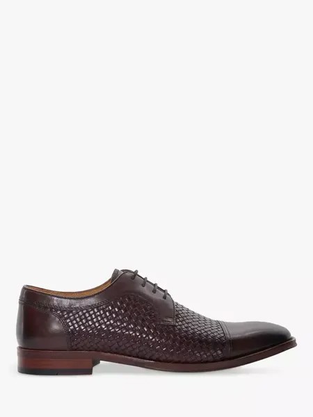 Оксфорды Dune Stimuli Leather Woven Toecap, коричневый