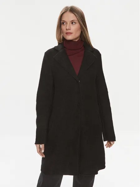 Классический крой шерстяного пальто Culture, черный