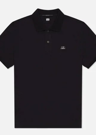 Мужское поло C.P. Company Stretch Pique Classic Logo, цвет чёрный, размер L