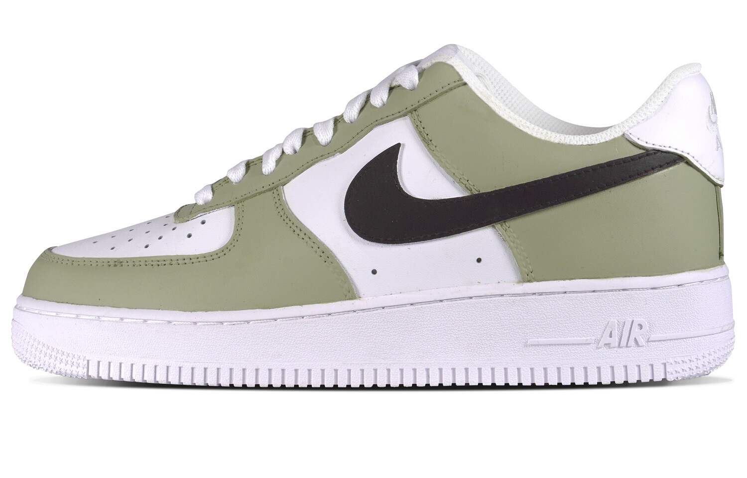 Кроссовки Nike Air Force 1 Skateboarding Shoes Women's Low-top White/Green/Black, зеленый