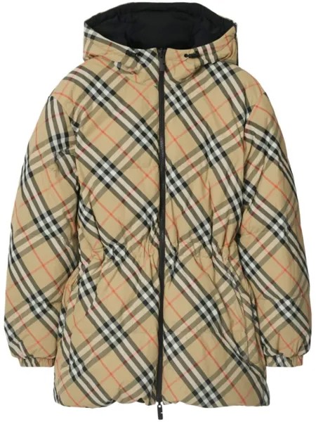 Burberry куртка с двусторонней застежкой-молнией, нейтральный цвет