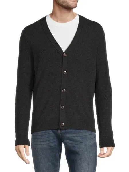 Кардиган из 100% кашемира Saks Fifth Avenue, цвет Charcoal