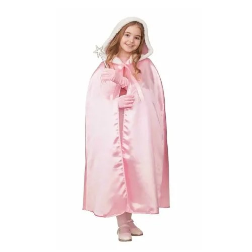 Плащ Принцессы розовый сатин для девочки (15813) рост 134 см (8-10 лет)
