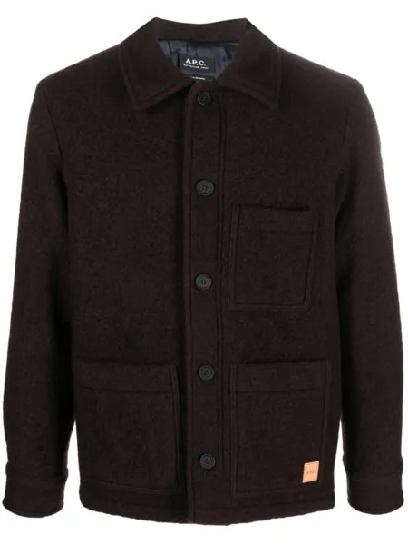 A.P.C. куртка Emile из смесовой шерсти, коричневый