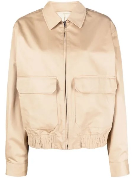 Куртка из органического хлопка на молнии Filippa K, бежевый