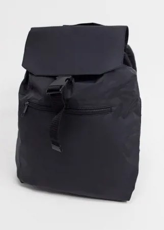 Черный рюкзак с карманом на молнии ASOS DESIGN-Черный цвет
