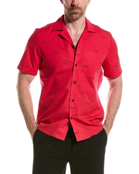 HUGO Рубашка прямого кроя Hugo Boss Hugo Hugo Boss, красный