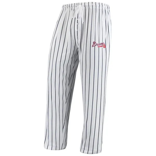 Мужские брюки Concepts Sport белого/темно-синего цвета Atlanta Braves Vigor Lounge Pant
