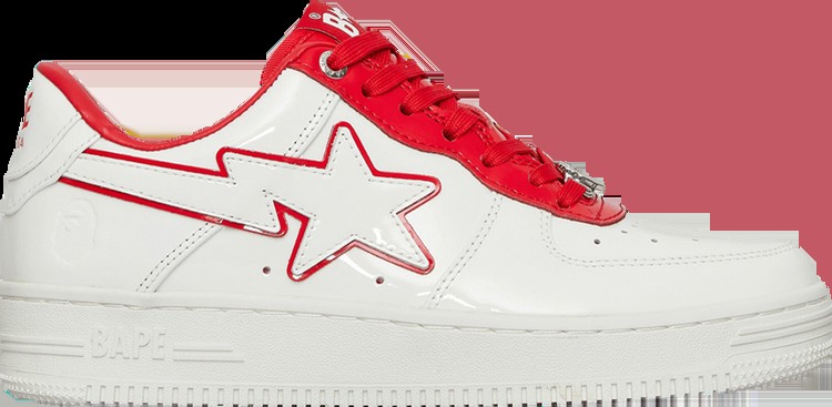 Кроссовки Wmns Bapesta #8 M1 White Red, белый