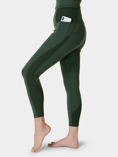 Леггинсы для йоги Sweaty Betty Super Soft Flow 7/8, цвет Trek Green