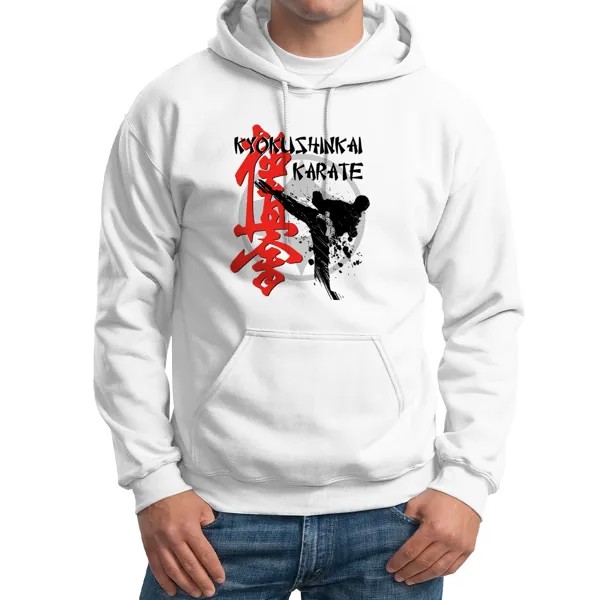 Худи унисекс CoolPodarok Kyokushinkai karate киокушинкай каратэ белое 56 RU