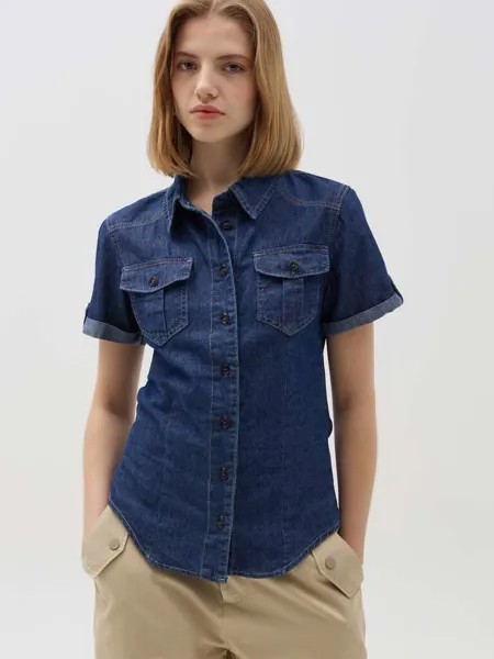 Рубашка с короткими рукавами Hybrid, цвет denim