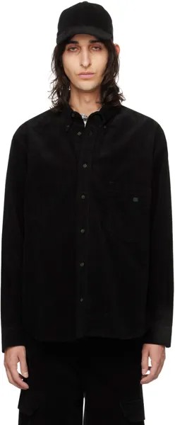 Черная рубашка с нашивками Acne Studios, цвет Black