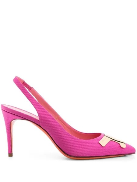 Santoni туфли в рубчик, розовый