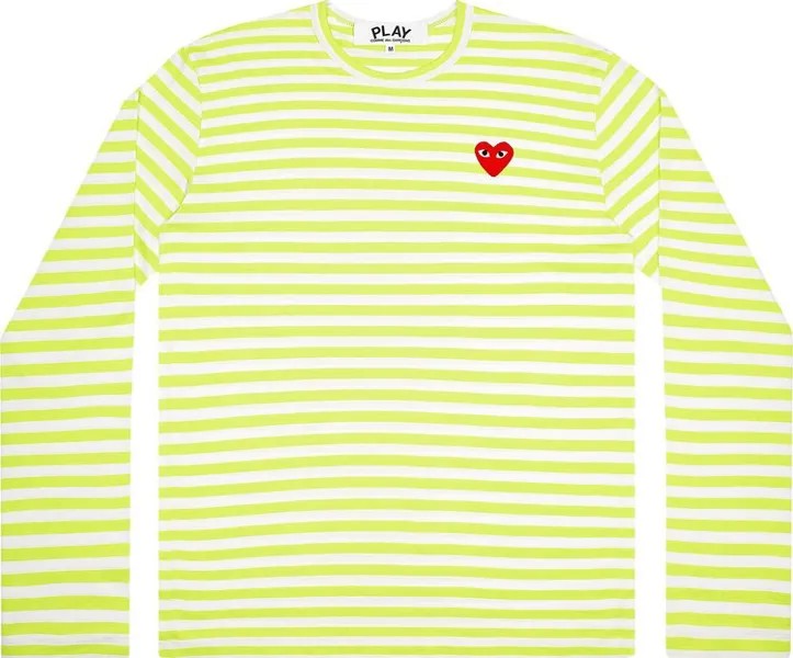 Рубашка Comme des Garçons PLAY Pastelle Striped Long-Sleeve Shirt 'Green', зеленый