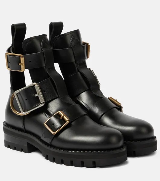 Кожаные байкерские ботинки Vivienne Westwood, черный