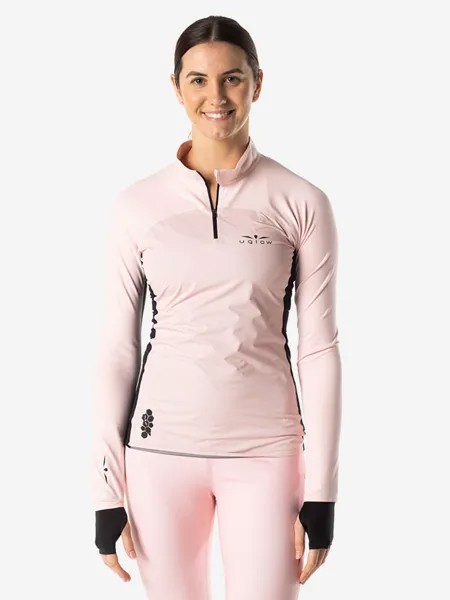 ЛОНГСЛИВ С МЕМБРАННОЙ ВСТАВКОЙ ЖЕНСКИЙ 1/2 ZIP LONG SLEEVE WIND BREAKER | ROSE QUARTZ, Розовый