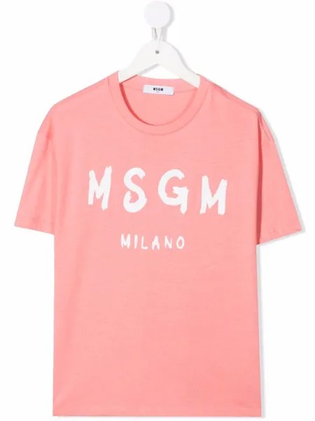 MSGM Kids футболка с логотипом