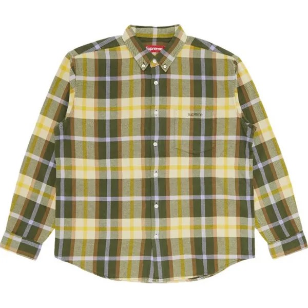 Рубашка Supreme Plaid Flannel, зеленый/мультиколор
