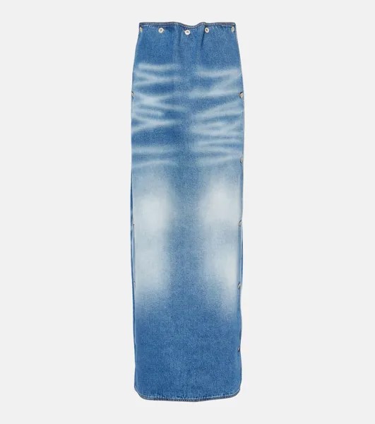Классические прямые джинсы с вставками на пуговицах Y/Project, синий