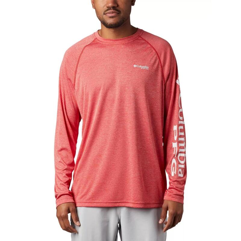 Спортивная рубашка с длинными рукавами Terminal Tackle Heather LS Shirt Men - красная COLUMBIA, цвет rot